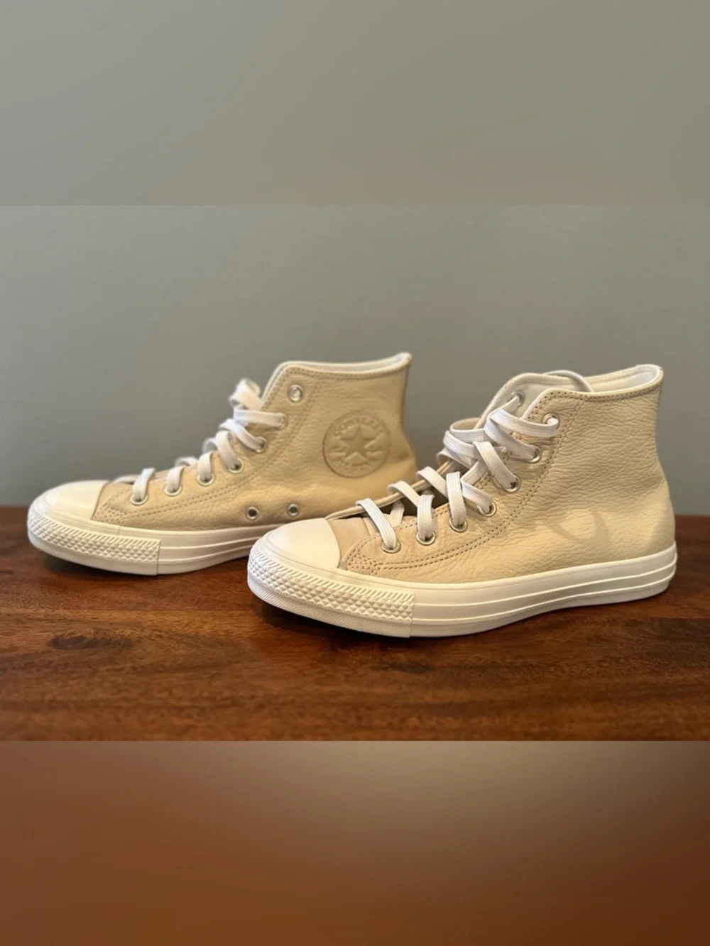Converse Kids High Top Sneakers - Cream - Picture 2 of 2